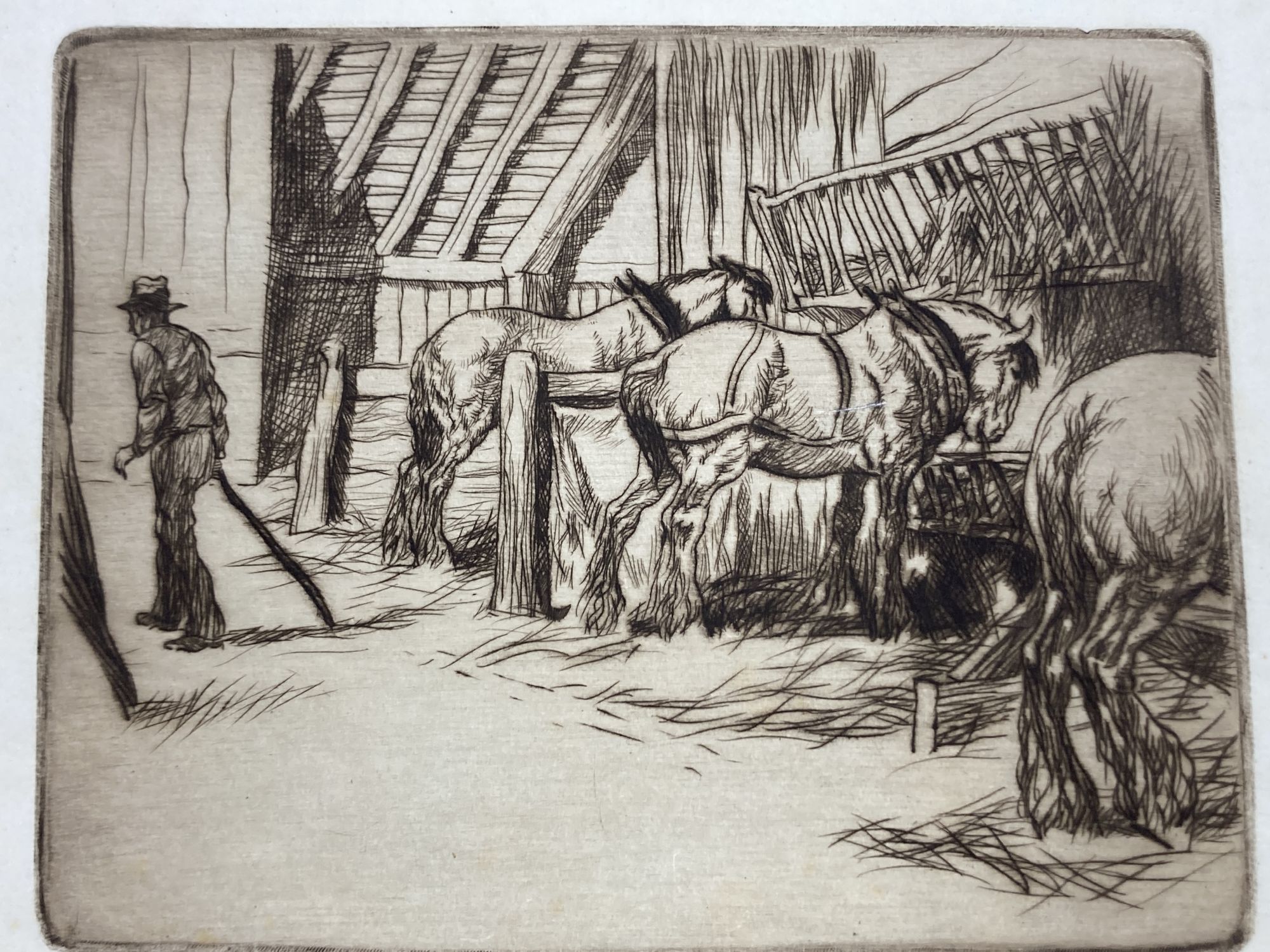 Anton Lock (1893-1979), a group of twenty five etchings of equestrian subjects, approx 19 x 24cm, all unframed